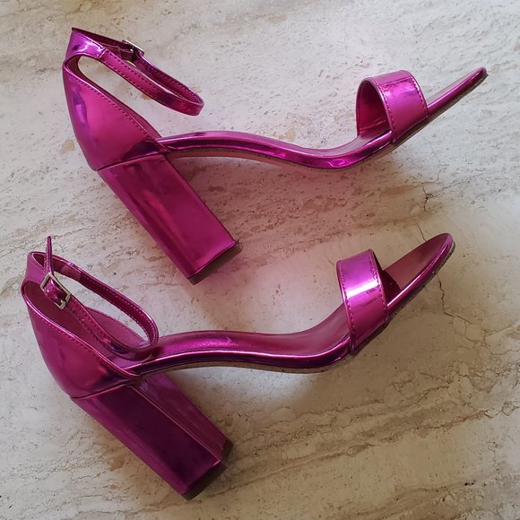 Metallic Pink Madden Girl Stiletto Heels - Picture 2 of 9